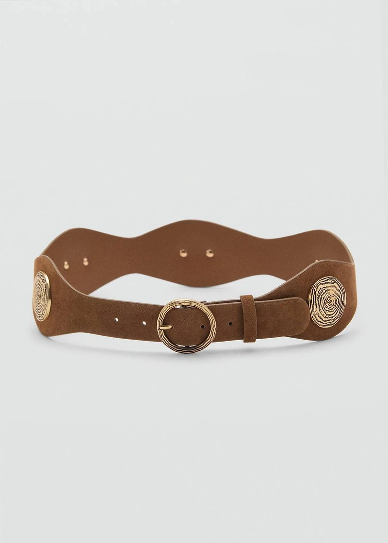 Leather obi belt
