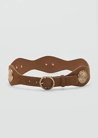 Leather obi belt
