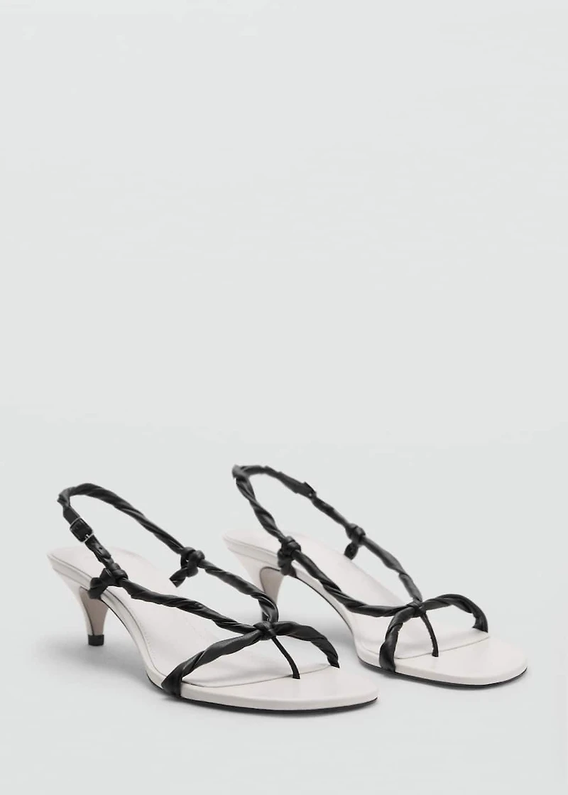 Ruched strips sandals