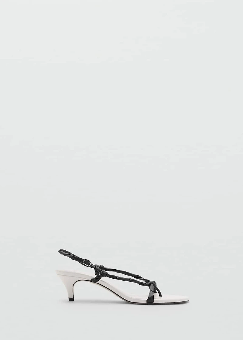 Ruched strips sandals