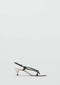 Ruched strips sandals