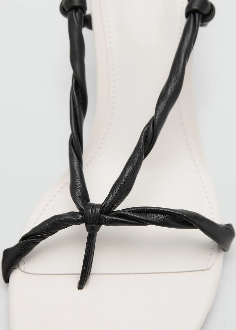 Ruched strips sandals