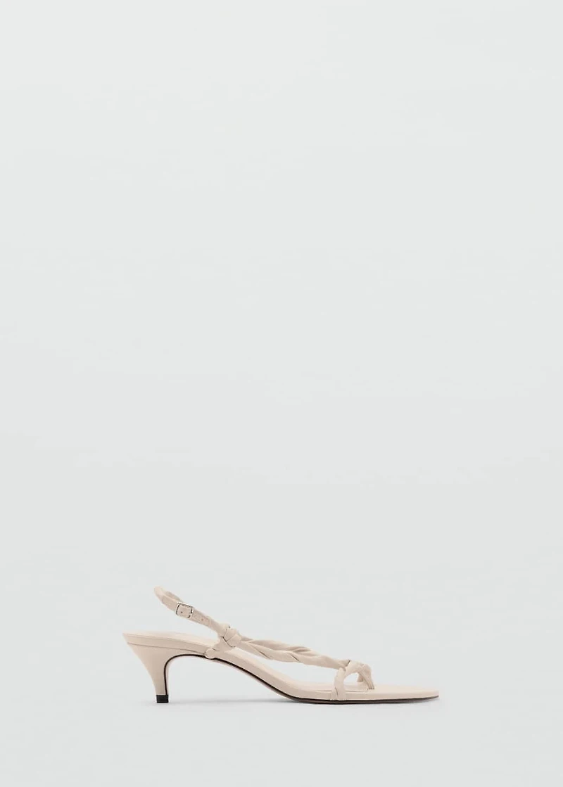 Ruched strips sandals