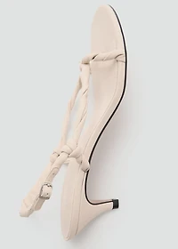 Ruched strips sandals
