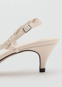 Ruched strips sandals