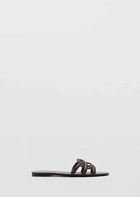 Cross-strap sandals