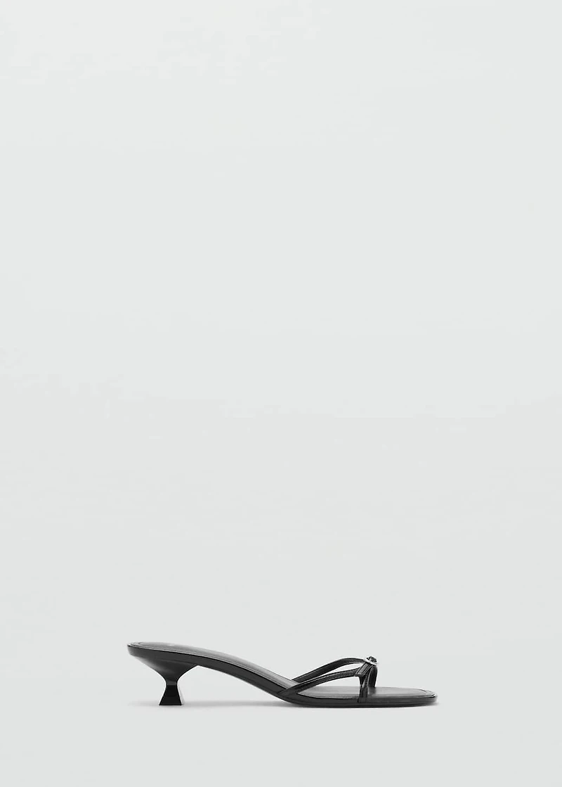 Heeled sandals with buckle detail