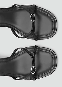 Heeled sandals with buckle detail