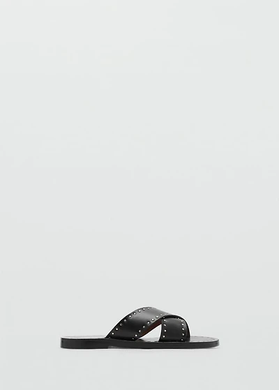 Studded leather sandals