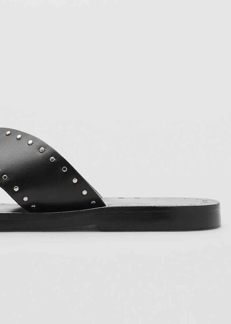 Studded leather sandals