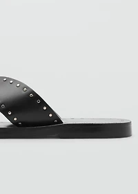 Studded leather sandals