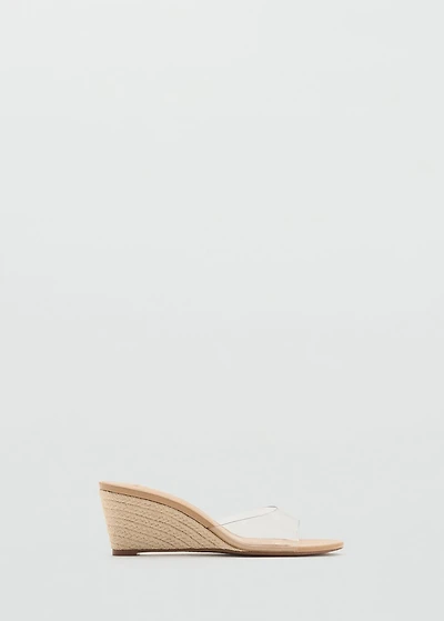 Vinyl wedge sandals