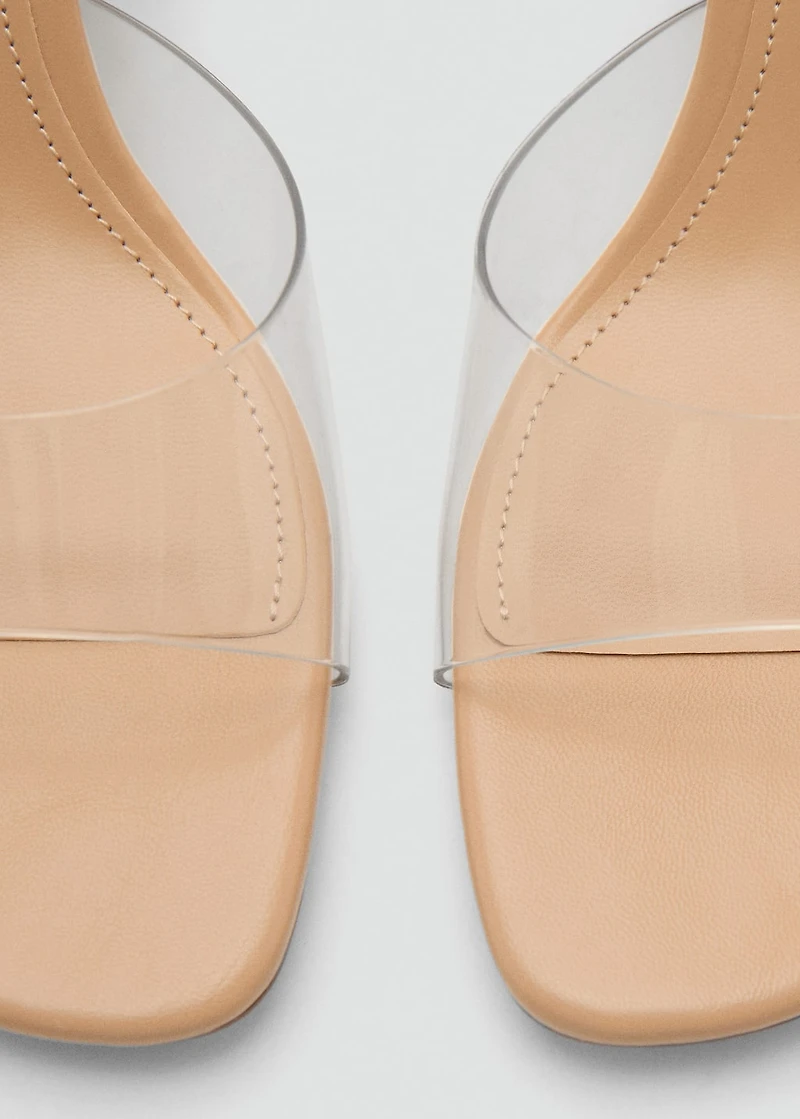 Vinyl wedge sandals
