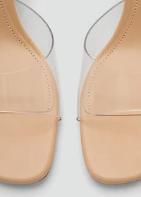 Vinyl wedge sandals