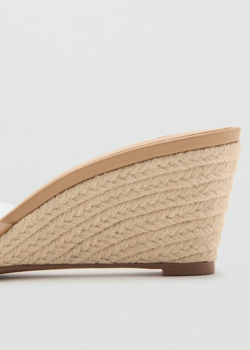 Vinyl wedge sandals