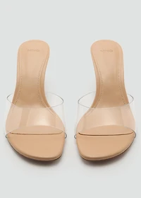Vinyl wedge sandals