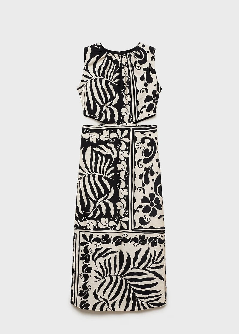 Midi-dress with cut-out