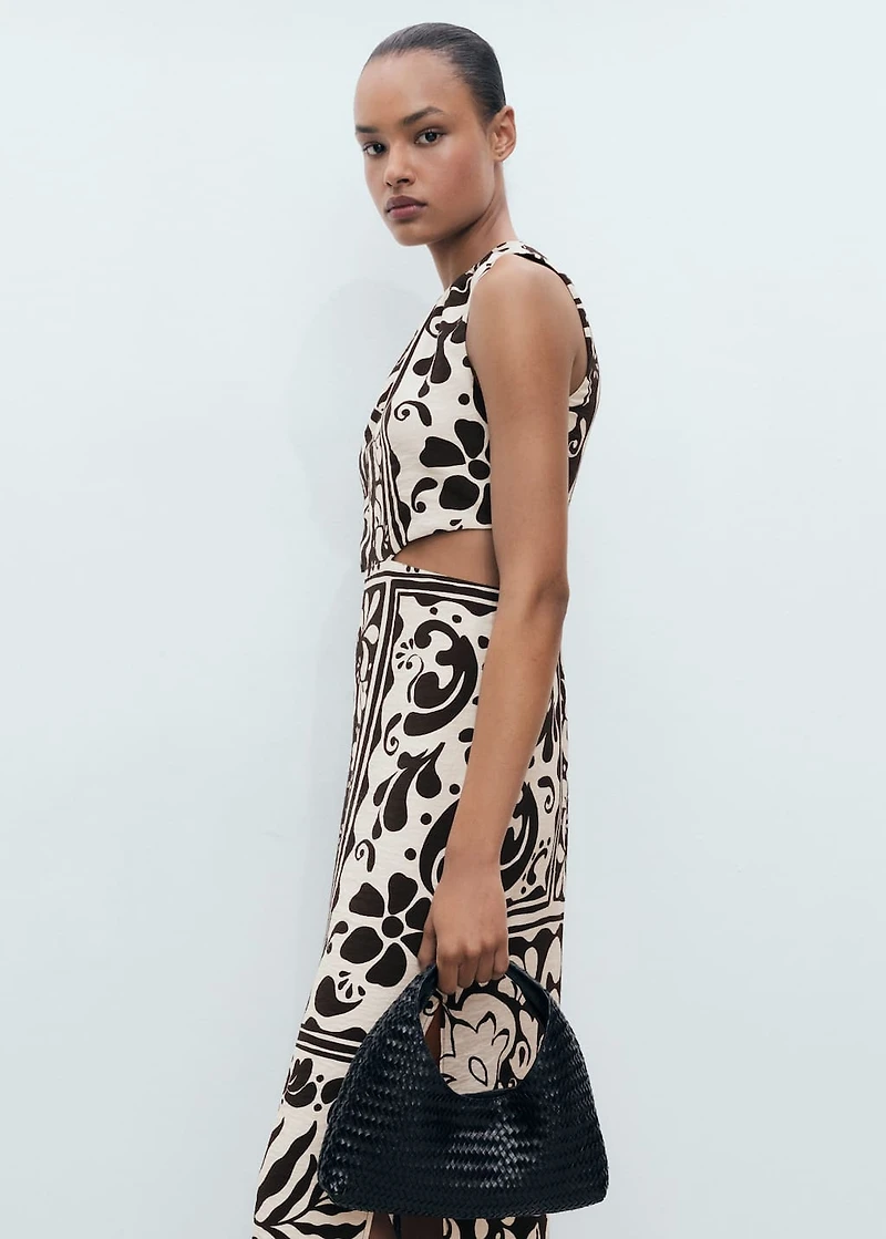 Midi-dress with cut-out