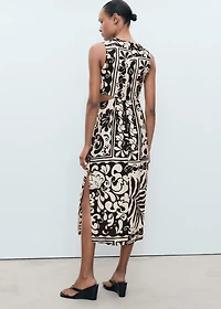 Midi-dress with cut-out