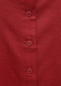 Linen-blend dress with buttons