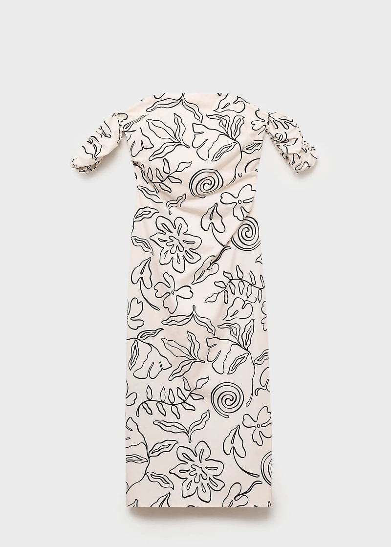 Strapless floral dress