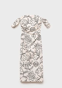 Strapless floral dress