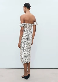 Strapless floral dress