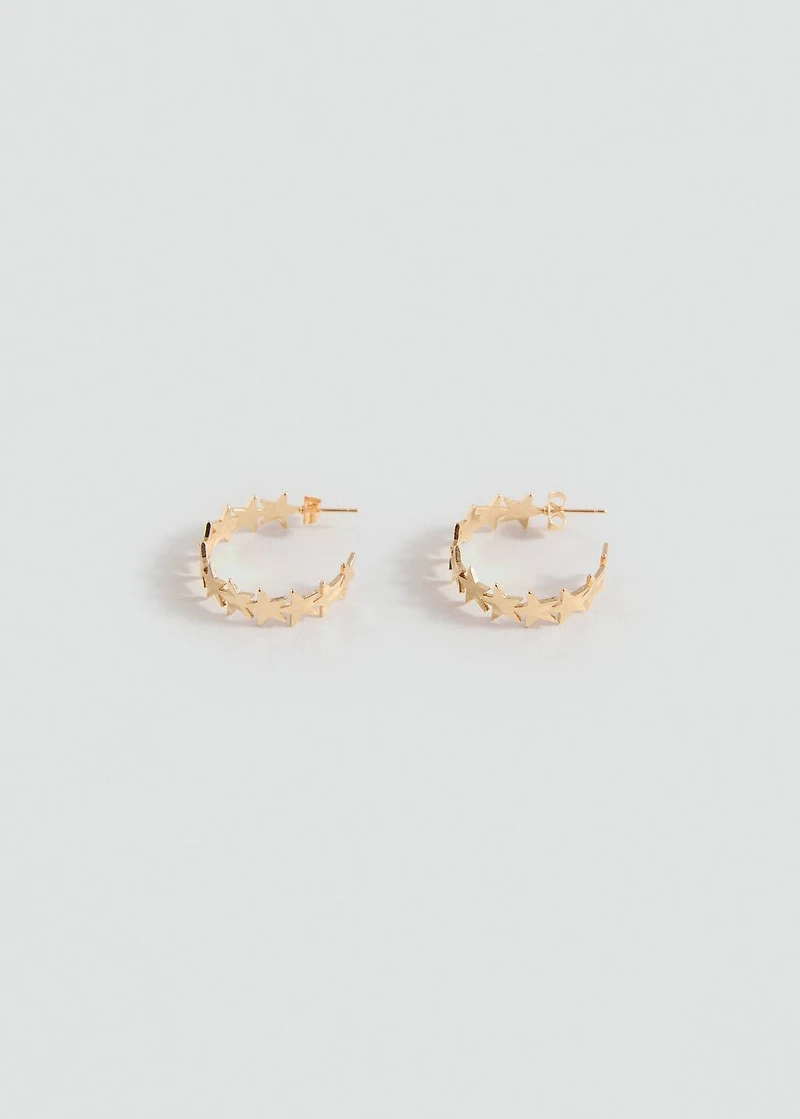 Star hoop earrings