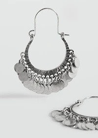 Bead hoop earrings