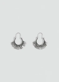 Bead hoop earrings