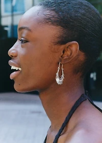 Bead hoop earrings