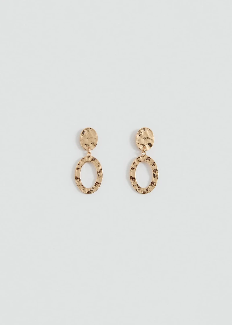 Oval hanging earrings