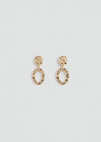 Oval hanging earrings