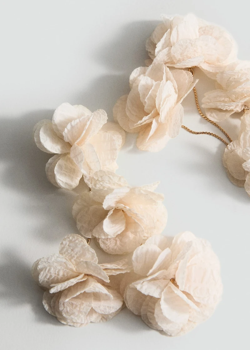 Woven flower earrings