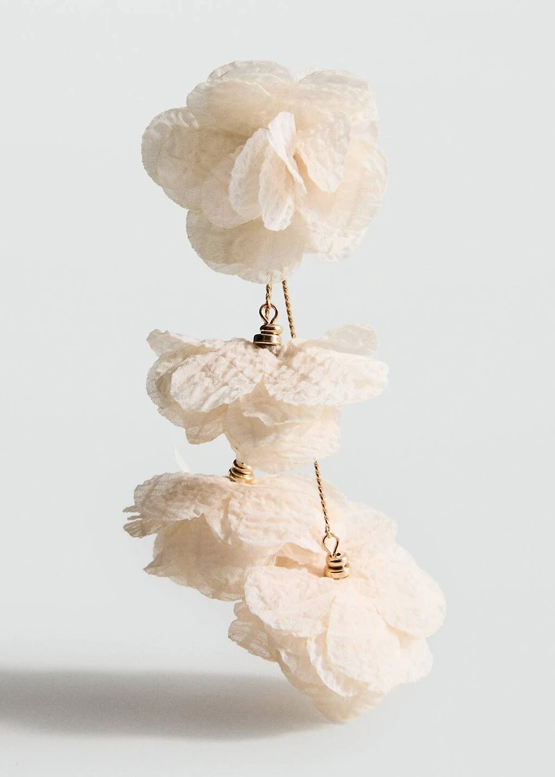 Woven flower earrings