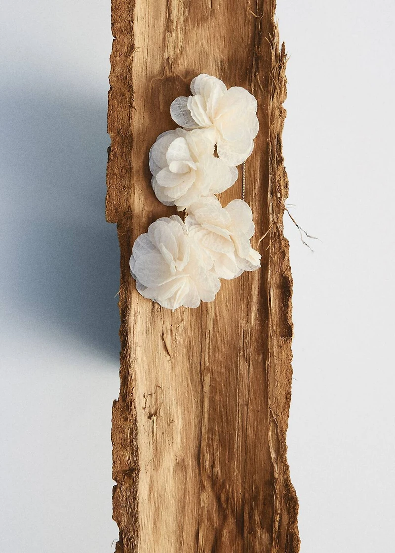 Woven flower earrings