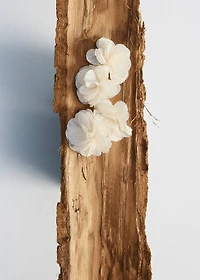 Woven flower earrings