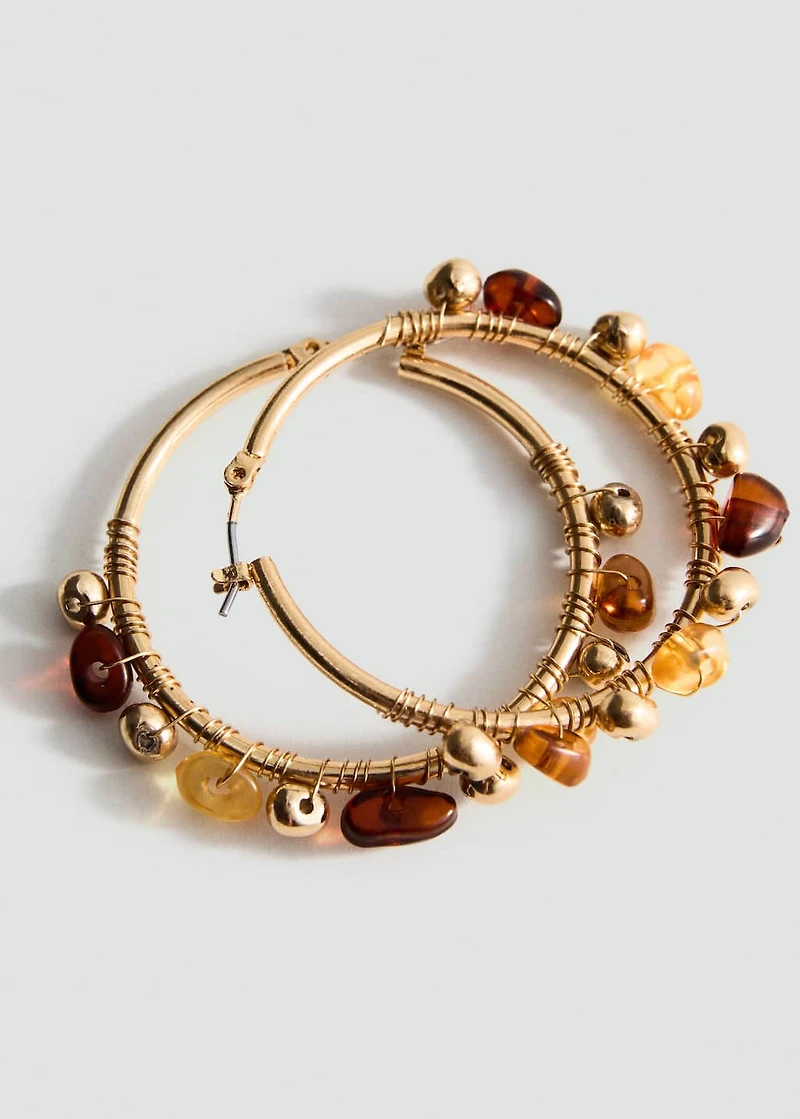 Combination bead earrings