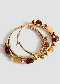 Combination bead earrings