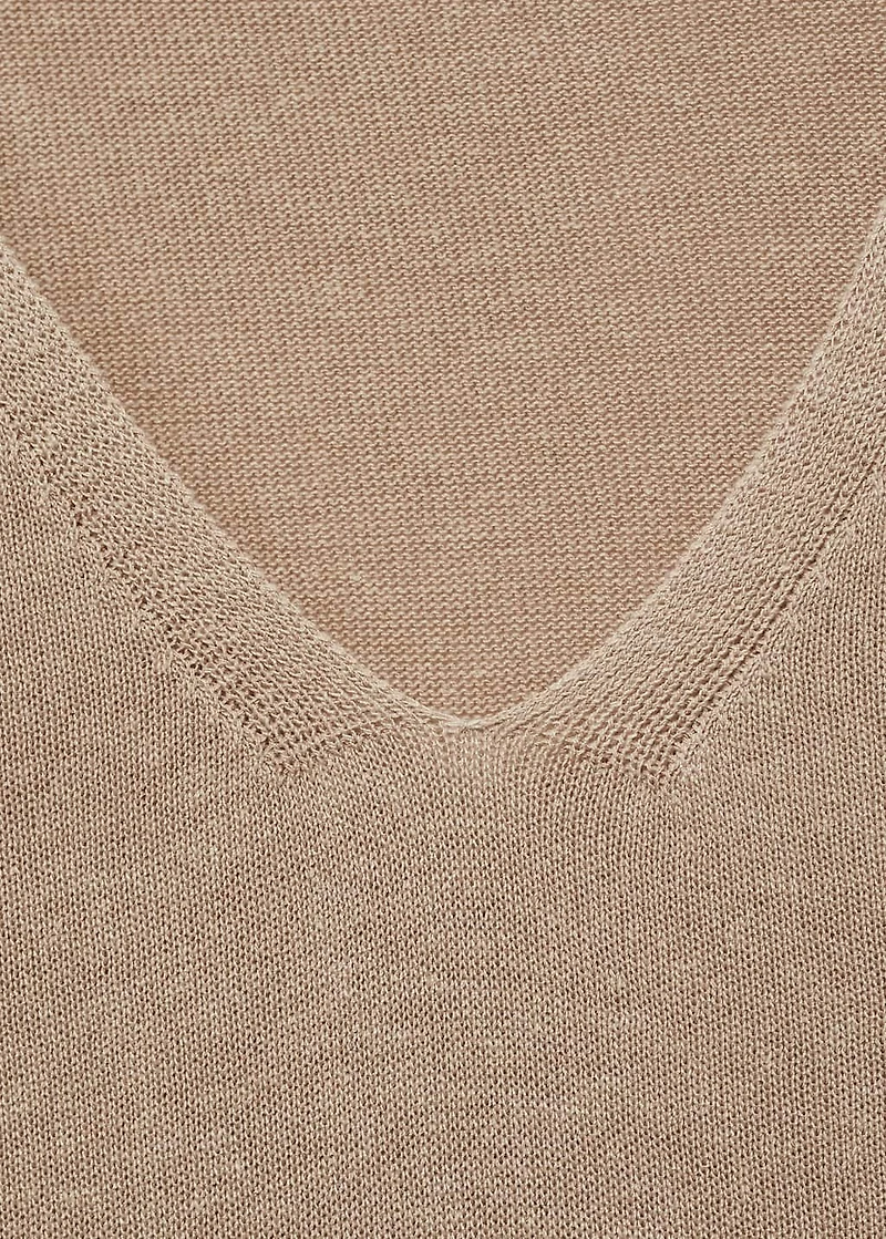 V-neck knit top