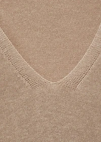 V-neck knit top