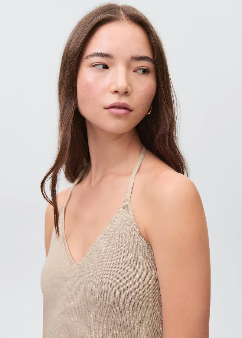 Knit halter top