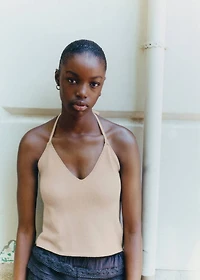 Knit halter top