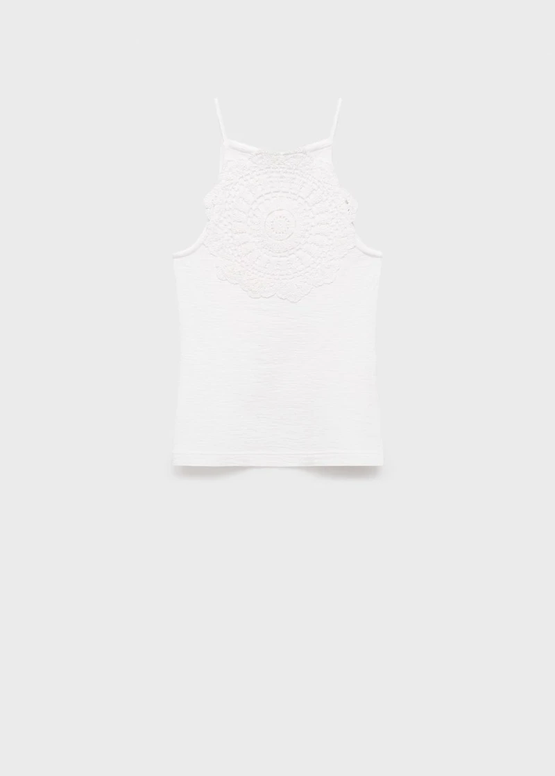 Crochet appliqué top