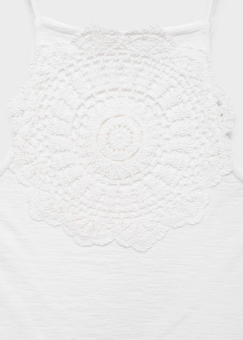 Crochet appliqué top