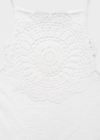 Crochet appliqué top