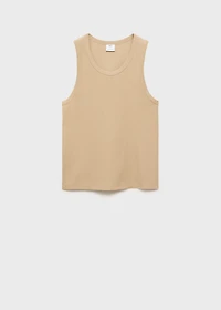 Slim-fit ribbed tank top