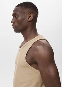 Slim-fit ribbed tank top