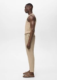 Slim-fit ribbed tank top