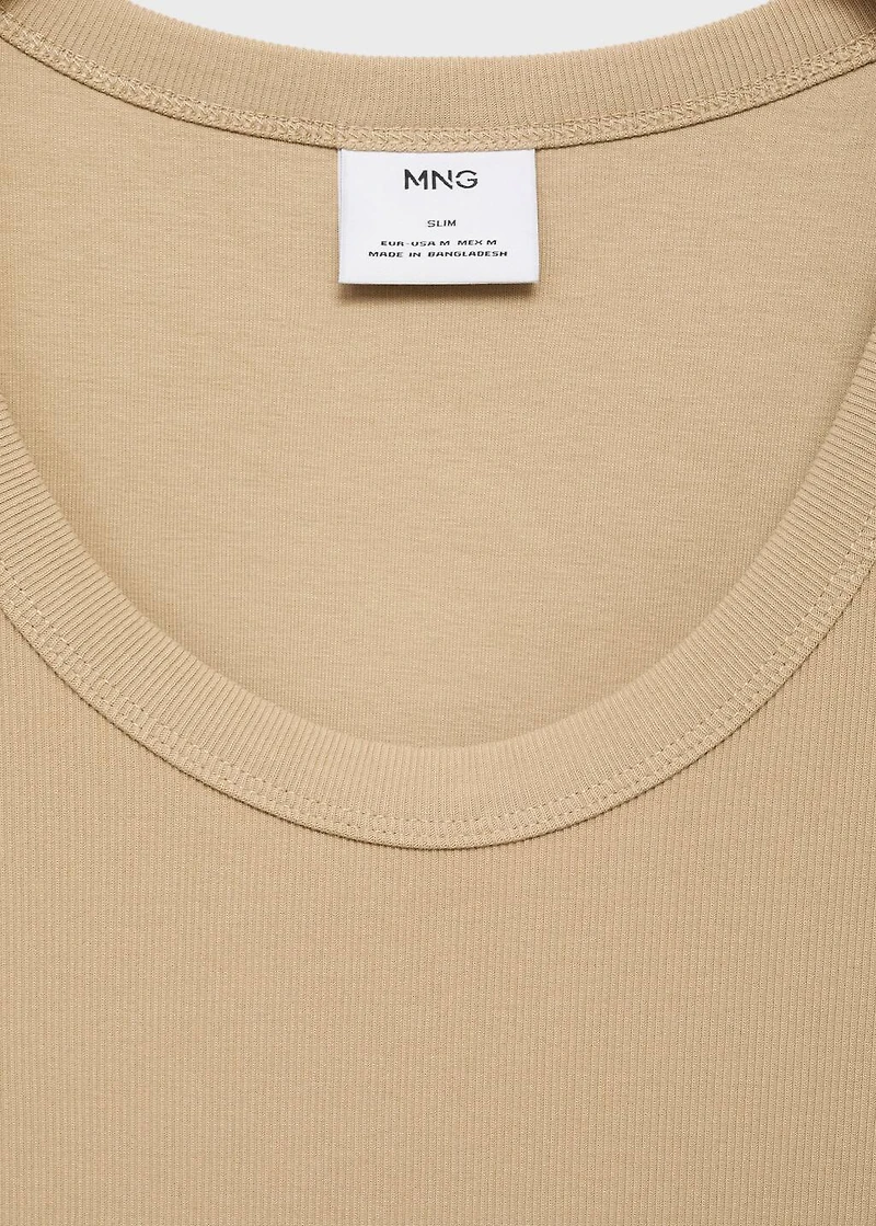 Slim-fit ribbed tank top